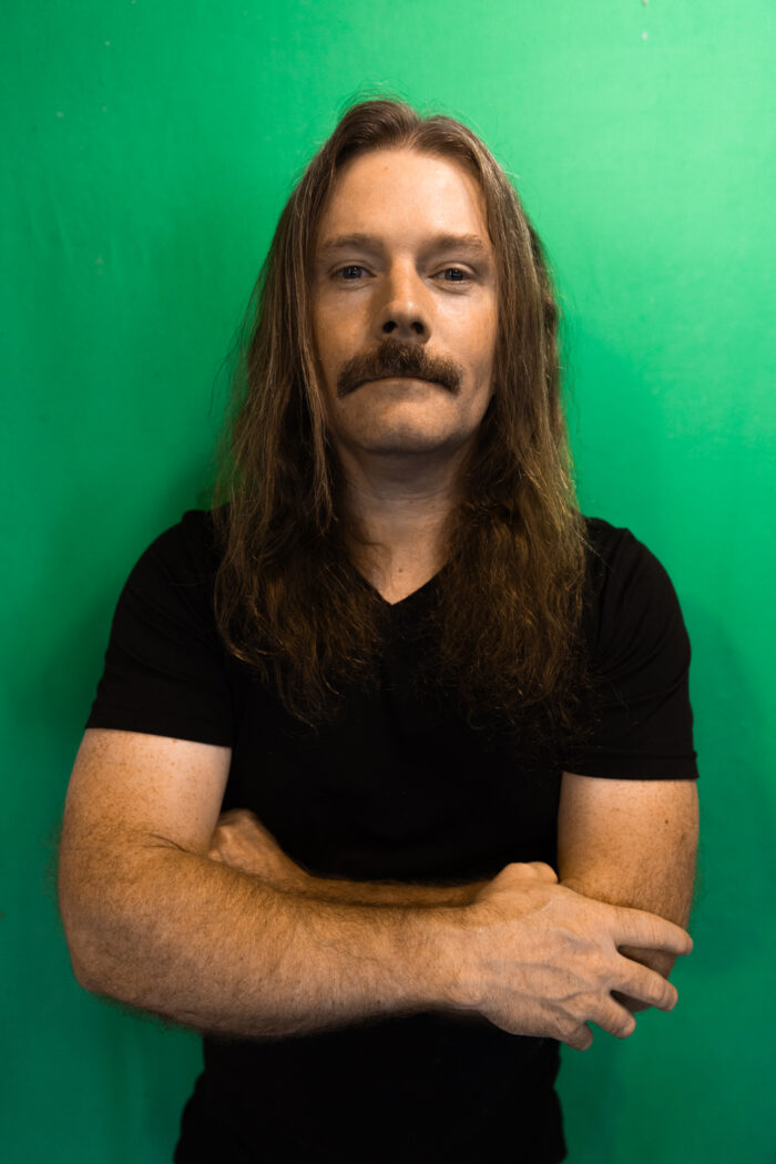 Sean Bolton on green screen