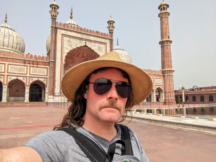 Sean Bolton at Jama Masjid In Delhi India